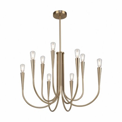 Artcraft Lighting Bronte 9 - Light Chandelier in  Brass