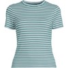 Lands' End Women's Drapey Rib Fitted Short Sleeve Mini T-Shirt - 3 of 3