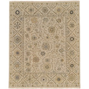 2' X 3' Tan and Red Wool Oriental Hand Knotted Area Rug - 1 of 4