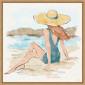 Amanti Art Bathing Beauties II by Anne Tavoletti Framed Canvas Wall Art - 1 of 4