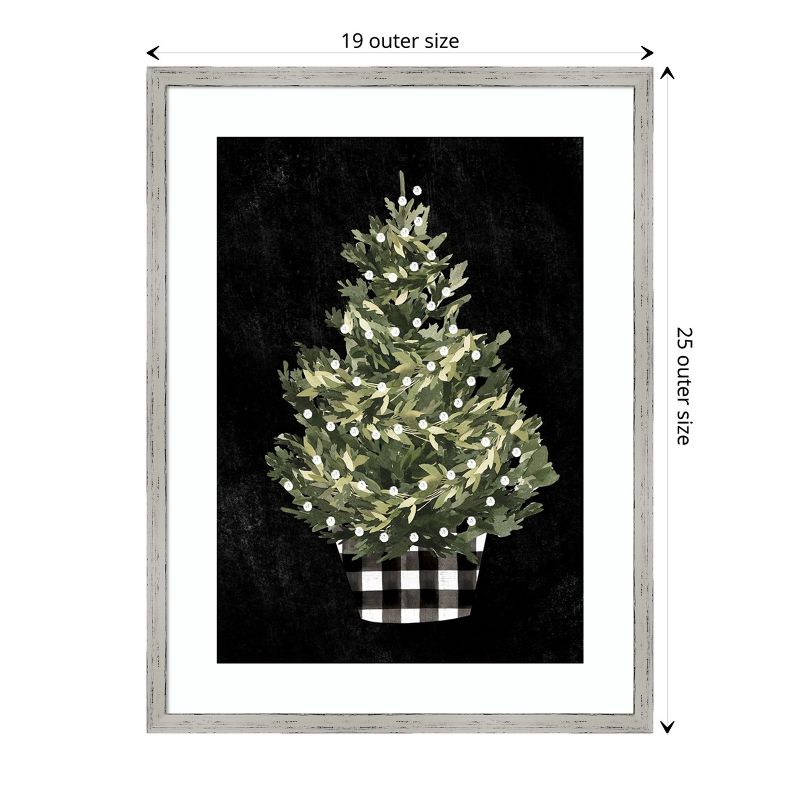 Amanti Art Modern Gingham Christmas Collection B by Emma Caroline Wood Framed Wall Art Print 19 in. x 25 in., 4 of 8
