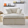 TUYOHW Oversized Single Seater Sofa,Wide Floor Couch with 2 Pillows for Small Space,400lb Capacity,No Assembly Required - 2 of 4