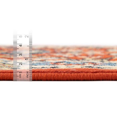 Terracotta & Ivory Reversible Easy-Care Rectangular Rug 8' x 10'