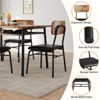 Small Space Kitchen Dining Set – 3-Piece Table with 2 Padded Chairs, Space-Saving Design for Dining Areas - 4 of 4