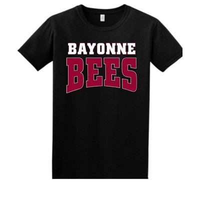 Adult Bayonne High School Bees Name Essential Soft T-Shirt S Black : Target