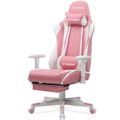 GTRACING Gaming Chair, Retractable Footrest, Premium Faux Leather, Adjustable Computer Office Chair