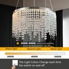 DOMETOUR 16 Luxury Crystal LED Chandelier, Adjustable Height & Color (3000K-6000K), Modern for Living, Dining, Bedroom - 4 of 4