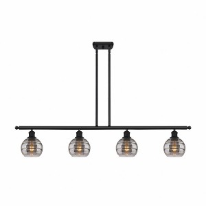 Rochester - 4 Light Stem Hung Island In Industrial Style-8.38 Inches Tall and 48 Inches Wide - 1 of 1
