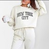 Simply Sage Market Embroidered New York Varsity Lightweight Garment Dyed Sweatshirt - 2 of 4