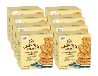 Magnolia Bakery Banana Pudding Classic Vanilla Cookies - Case of 8/4 pack, 2 oz