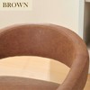Hrinhom 26.2"W Modern Accent Chair,PU Leather Armchair Reading Chair With Rubberwood Legs - 3 of 4