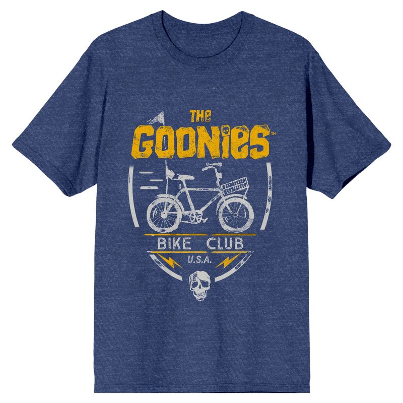 The Goonies Movie Men's Bike Club Navy Heather Graphic T-Shirt, 1 of 2