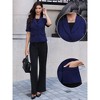 INSPIRE CHIC Women's Shawl Collar Short Sleeve Summer Button Business Casual Office Suit Blazer - 2 of 4