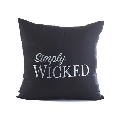 Lakeside Simply Wicked Embroidered Pillow for Bedrooms and Furniture