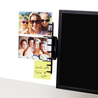 Black Adjustable Clip-On Monitor Document Holder