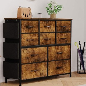 Whizmax Dresser for Bedroom, 10 Drawers Fabric Storage Drawer, Dressers & Chest of Drawers with Side Pockets, Hooks for Closet, Living Room, Hallway - 1 of 4