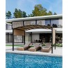 Outdoor Patio Pergola Arched Metal Gazebo with Retractable Canopy Waterproof Sun Shade for Garden Lawn Backyards - 4 of 4