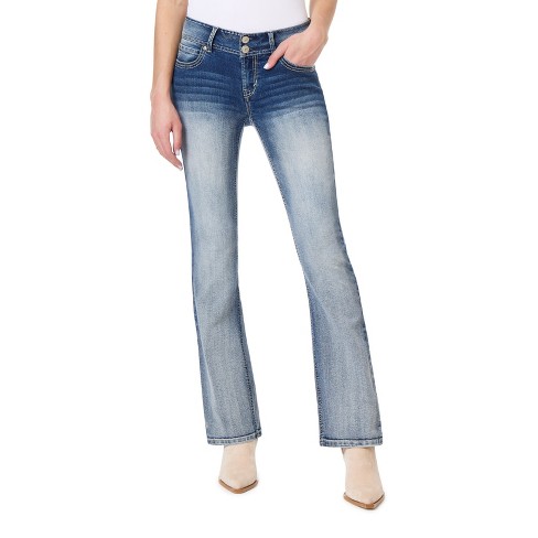 WallFlower Jeans Curvy Bootcut Vita Media Twinkle: Luscious Insta Stretch, Taglia 11 Lungo