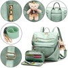 Generic Backpack Purse Multipurpose Design Handbags Shoulder Bag PU Leather Travel bag - 4 of 4