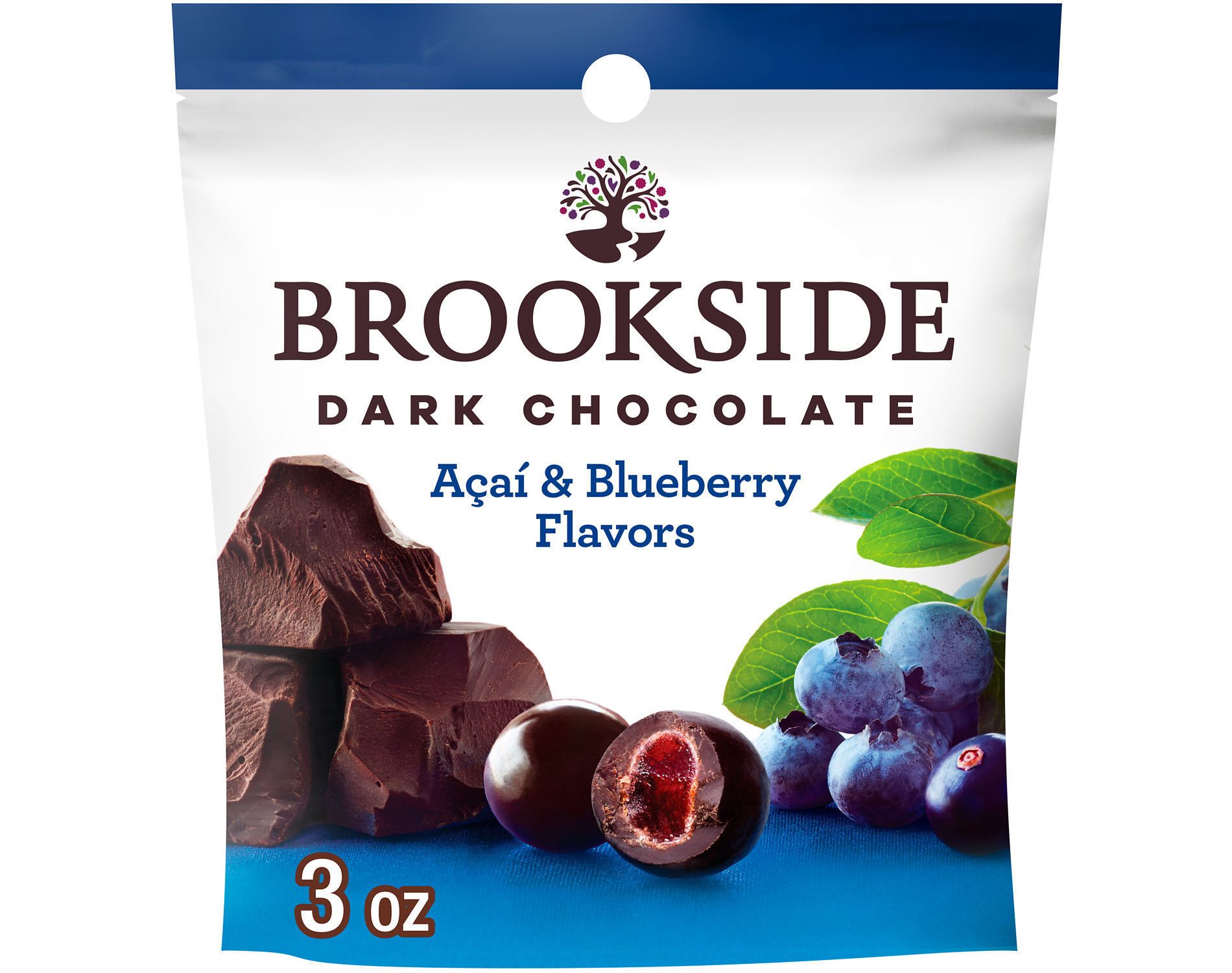 Brookside Dark Chocolate, Acai And Blueberry Flavored Snacking Chocolate - 3oz