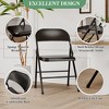 2 Pack/4-Pack Heavy Duty Folding Chairs, Stackable 350lb Capacity, Black/Beige/Gray/Orange - 4 of 4