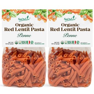 Organic Red Lentil Penne Pasta, 8.8 OZ - by Food To Live - 1 of 4
