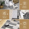 COZONY Washable Geometric Rug, Modern Patchwork Non Slip TPR Backing Low Pile Carpet for Living Room Office - 2 of 4