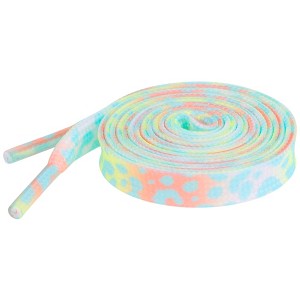 INSPIRE CHIC Leopard Multicolor Tie Dye Gradient Flat Shoelaces Sports Sneakers 2 Pairs - 1 of 4