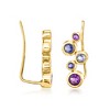 Ross-Simons 0.80 ct. t.w. Bezel-Set Multi-Gemstone Ear Climbers in 18kt Gold Over Sterling - 3 of 4