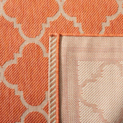 Terracotta & Bone Synthetic Easy-Care Rectangular Rug 8' x 11'