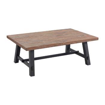 48" Odin Solid Wood Coffee Table Black - Alaterre Furniture
