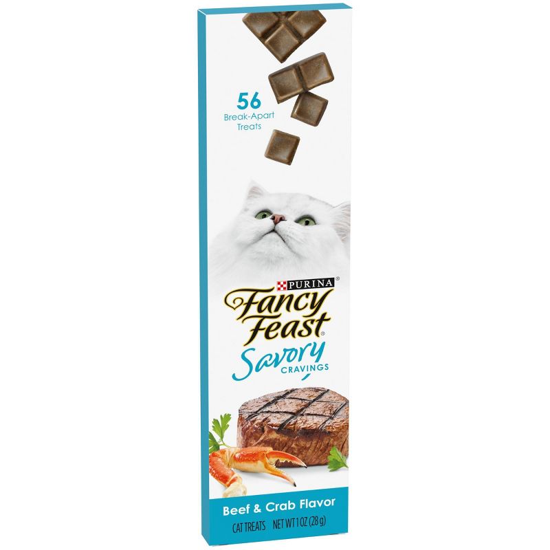 Fancy Feast Savory Cravings Beef and Crab Dry Holiday Cat Treats - 1oz, 5 of 10