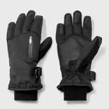 Men's Zip Pocket Repstop Ski Gloves - Goodfellow & Co™ Black