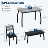 Coolmee Dining Table Set for 4, Kitchen Table with Upholstered Bench and 2 Chairs, 4 Piece Dining Furniture Set for Small Space, Apartment - 4 of 4