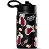 NBA Miami Heat 14oz Kids Stainless Steel Water Bottle With Straw Lid and Flexible Handle - 2 of 4