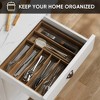 LunaLulinlk Drawer Organizer Silverware Organizer Kitchen Utensil Holder,7 Slots, Acacia Wood - 3 of 4
