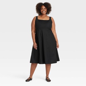 Women's Fit and Flare Midi A-Line Dress - Ava & Viv™ - 1 of 3