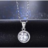 Jenny Necklace for Women Halo Round Pendant Cubic Zirconia Ginger Lyne Collection - 2 of 4