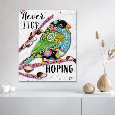 Courtside Market Never Stop Hoping 20x24 Gallery-Wrapped Canvas