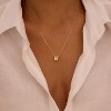 Personalized Initial Necklace - Dainty Bubble Letter Pendant In Gold/Silver, Non-Tarnish Fashion Jewelry Gift For Women & Teens - 2 of 4