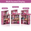 Wooden Dollhouse for Kids Doll House with Simulated Furniture Set Preschool Dollhouse Playset for Girls Birthday Xmas Gifts - 4 of 4