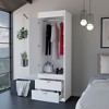 NicBex Armoire Wardrobe Closet Storage Cabinet with Double Doors Cabinet & Drawer for Bedroom - 4 of 4