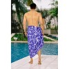 HAPPY BAY Men's Beachwear Wraps Vacation Lava Lava Swimwear Beach Summer Swimwear Pareo Long Sarong Wrap One Size Blue, Floral - 3 of 4