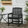 Resenkos Outdoor Dining Room Chairs, Patio Kitchen Chairs,All-Weather Patio Chair, HDPE Patio Dining Chair, for Garden, Backyard, Deck,Black - 4 of 4