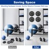 Coucheta Wall Mounted Weight Plate Holder - Fit 2 Inch  Weight Plates, Weight Plate Rack for Home Gym, Max Weight Capacity 300 Lb,, Mounting Hardware - 4 of 4