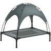 LAOTIES 30'' Elevated Dog Bed with Canopy,Portable Outdoor Pet Cot,Breathable Mesh,UV Protection,Sturdy Frame For Medium Dogs - 3 of 4