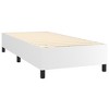 vidaXL Classic White Twin Faux Leather Box Spring Bed Frame - Suitable for 39.4" x 74.8" Mattress - Plywood and Engineered Wood Construction - 3 of 4