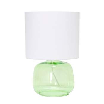 Glass Table Lamp with Fabric Shade - Simple Designs