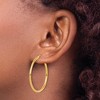 Black Bow Jewelry 2mm Round Hoop Earrings in 14k Yellow Gold, 35mm (1 3/8 Inch) - 4 of 4