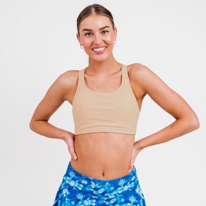 Calypsa - Women's Racerback Swim Bra With Removable Cups - 1 of 4